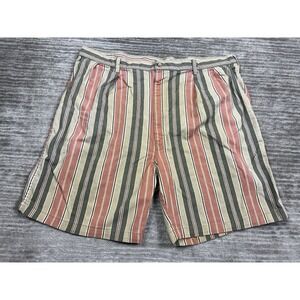 Vintage Harbor One Shorts Mens 42 Multicolor Striped 100% Cotton Made in USA